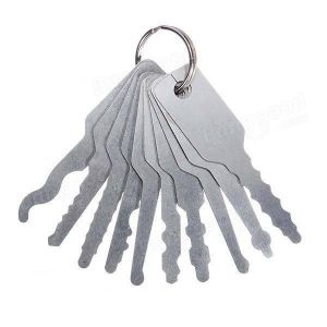 DANIU 10pcs Jiggler Keys Lock Pick For Double Sided Lock Lock Picks Tool