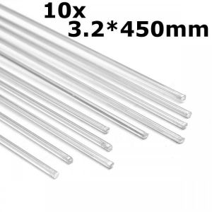 10pcs 450mm Aluminum Alloy Silver Welding Rods Tools For Cracks Polish &amp; Paint