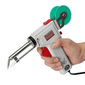 GJ MT-942C 220V 60W Temperature Adjustable Single Automatic Send Tin Electric Heating Soldering Iron Gun