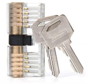 DANIU 5Pins Flat Lock Pick Practice Padlock Crescent Lock Pick Practice Padlock Training Tool for Locksmith