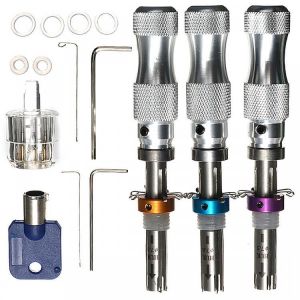 Cylinder Locksmith Repair Tool 3Pcs 7Pin Tubular Pick Tool Car &amp; Vehicle Accessories