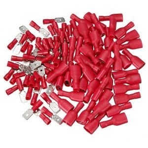 100pcs Male&amp;Female Insulated Spade Quick Wire Crimp Connector Terminal