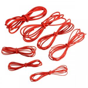 DANIU 2 Meter Red Silicone Wire Cable 10/12/14/16/18/20/22AWG Flexible Cable