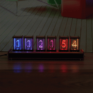 EleksMaker&reg; EleksTube Bamboo 6-Bit Kit Time Electronic LED Luminous Glow Tube Clock Time Flies Lapse