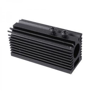 58x22x27mm Black 12mm Aluminum Heat Sink Groove Fixed Radiator Seat Cooling Heat Sink for 12mm Laser Diode Module