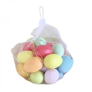 20Pcs/Set DIY Hanging Easter Eggs Painting Artificial Colorful Eggs Plastic Handmade Easter Hunt Eggs Craft Halloween Christmas De