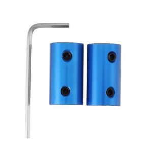 2Pcs 5mm-8mm Sky Blue Aluminum Alloy Shaft Coupler Stepper Motor &amp; Lead Screw Coupling Connector