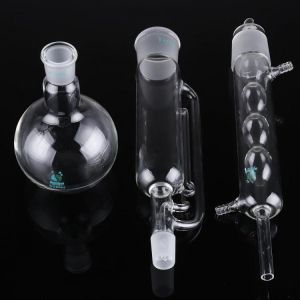 shopping ציוד מעבדה 500ML Borosilicate Glass Soxhlet Extractor Lab Glassware Flask Liposuction Tube Condenser