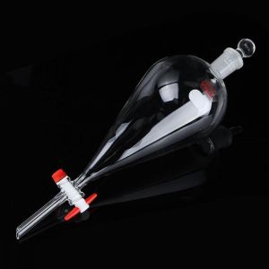 shopping ציוד מעבדה 1000mL 24/40 Pyriform Borosilicate Glass Separatory Funnel Pear Shape PTFE Stopcock Laboratory