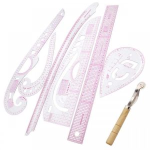 6 Set Clear Straight Curve Ruler Drawing Line Sewing Dressmaking Design Tools