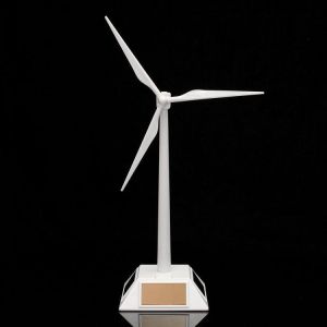 Plastic Solar Powered Windmill Wind Mill Turbine Teaching Tool &amp; Desktop Display Tray Holder