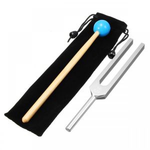 528HZ Aluminum Medical Tuning Fork Chakra Hammer Ball Diagnostic Mallet Set