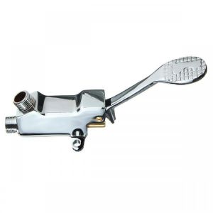 Floor Foot Pedal Control Switch Valve Faucet Copper Basin Single Cold Water Tap