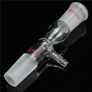 24/40 Glass Vacuum Take Off Adapter Lab Straight Tube Gas Inlet Adapter