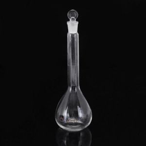 100mL Clear Glass Volumetric Flask w/ Glass Stopper Lab Chemistry Glassware