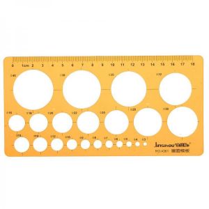 Small Circle Round Circular Drawing Template KT Soft Plastifc Ruler Design Drafting Stencil