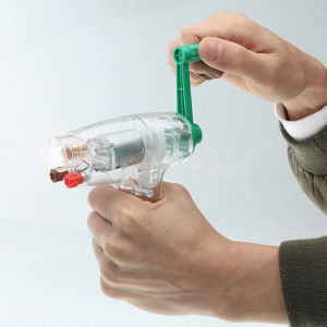 Handheld Manual Electricity DC Generator Miniature Light Blub Kit Science Experiment Kids Discovery Toy