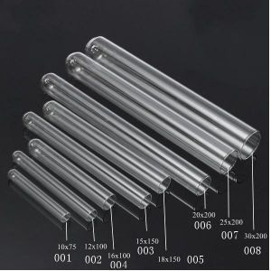 5Pcs Transparent Lab Borosilicate Glass Test Tube in Diffrent Size for Laboratory