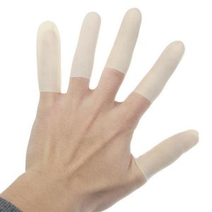 100Pcs Cutting Edge Latex Finger Cot Anti Slip Rubber Fingertip Protective Finger Gloves