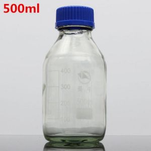 Experiment Glass Reagent Bottles Blue Screw Cap 100ml 250ml 500ml 1000ml