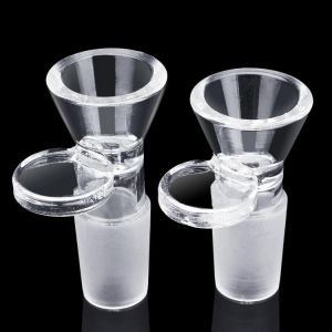 shopping ציוד מעבדה 14mm / 18mm Clear Slide Male Glass Bowl With Handle Funnel Type Bowl