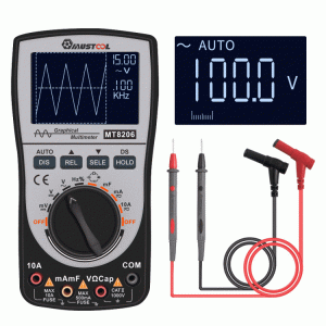 MUSTOOL MT8206 2 in 1 Intelligent  Digital Oscilloscope Multimeter AC/DC Current Voltage Resistance Frequency Diode Tester with An