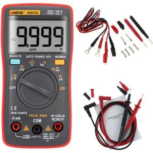 ANENG AN8008 True RMS Wave Output Digital Multimeter 9999 Counts Backlight AC DC Current Voltage Resistance Frequency Capacitance 