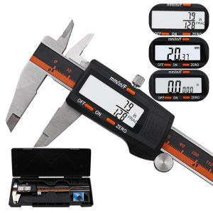 DANIU 150mm Stainless Steel LCD Screen Display Digital Caliper 6 Inch Fraction / MM / Inch High Precision Stainless Steel LCD Vern