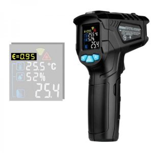 MESTEK IR01D  -50~800&deg;C Non-contact Infrared Digital Thermometer Humidity Meter With Colorful VA Screen 12 Points Temperat