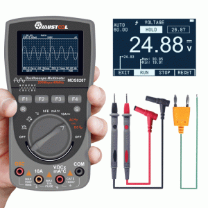 Upgraded MUSTOOL MDS8207 Intelligent Digital Storage Scopemeter 2 in 1Digital 40MHz  200Msps/S One Key AUTO Oscilloscope OSC 6000C