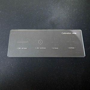 0.01mm Microscope Stage Micrometer Cross Dot Microscope Calibration Ruler Slides