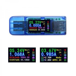 RUIDENG AT34 USB3.0 IPS HD Color Screen USB Tester Voltage Current Capacity Energy Power Equivalent Impedance Temperature Tester 3