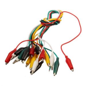 DANIU 42cm 10pcs Alligator Clip Electrical DIY Test Leads Alligator Double-ended Crocodile Clip Roach Clip Test Jumper Wire