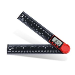 0-200mm 0-300mm 360 &deg; LCD Display Carbon Fiber Digital Angle Ruler Inclinometer Electron Goniometer Protractor Angle Finde