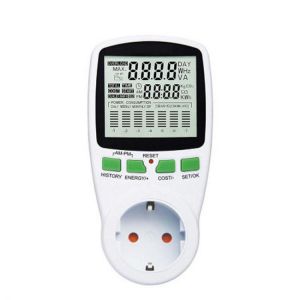 PM001-G AC Power Meters 220V 50Hz Digital Wattmeter Energy Meter Watt Monitor Electricity Cost Diagram Measuring Power Energy Mete