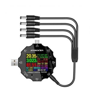 shopping כלי מדידה Accessories 65W Constant Current Load NTC Temperature Probe DC5525 Crocodile Clip PD3.0 QC2.0/QC3.0 Trigger Adapters For UD18 USB 