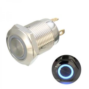 shopping כלים מכאניים DC 12V 12mm 4 Pin Momentary Switch Led Light Metal Push Button Waterproof Switch