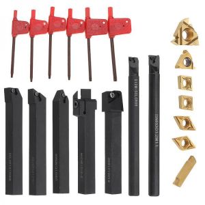 shopping כלים מכאניים Machifit 7pcs 12mm Shank Lathe Boring Bar Turning Tool Holder Set With Carbide Inserts