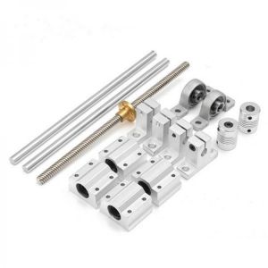 Machifit 15pcs 400mm Optical Axis Guide Bearing Housings Linear Rail Shaft Support Screws Set