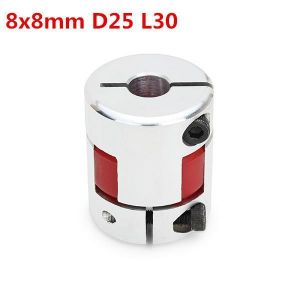 Machifit 8mmx8mm OD25mm x L30mm Aluminum Flexible Spider Shaft Coupling CNC Stepper Motor Coupler Connector