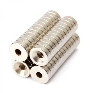 Effetool 50pcs N50 10x3mm Strong Ring Magnets 3mm Hole Rare Earth Neodymium Magnet
