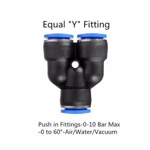 Pneumatic Push In Fittings for Air Water Hose Pipe Connectors Tube Connector
