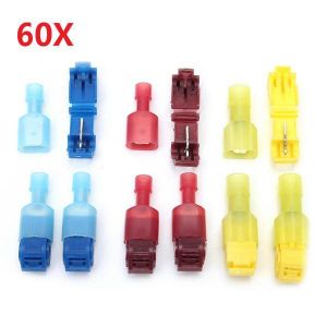 Excellway&reg; TC01 60pcs T-Tap Male Female Insulated Wire Quick Splice Terminal Connectors Set
