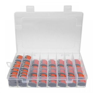 Excellway&reg; 60Pc 2/3/5 Hole Electrical Connectors Wire Block Electrical Wire Connector Terminal