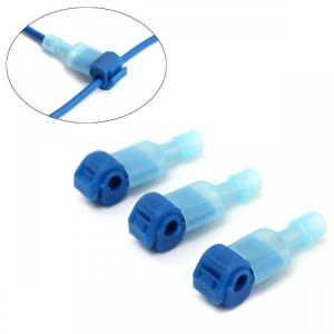 Excellway&reg; 100PCS Blue Quick Splice Wire Terminals&amp;Male Spade Connector 2.5-4.0mm&sup2; 16-14AWG