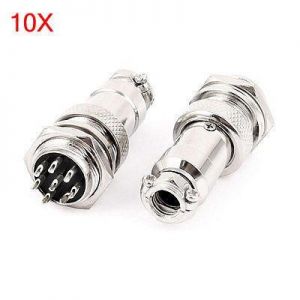 10 Sets GX16-8 16mm 8 Pin Male &amp; Female Wire Panel Connector Circular Aviation Connector Socket Plug