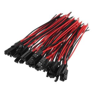 Excellway&reg; 50pcs 24AWG 2.54mm 2Pin Female Connector Terminals Wire Single Head