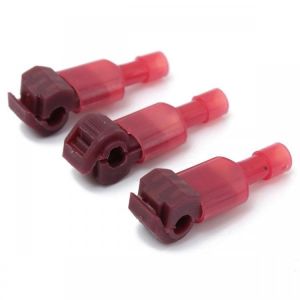 Excellway&reg; TC01 50pcs Red Quick Splice Wire Terminal And Male Spade Connector Set