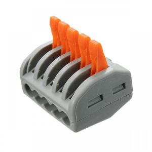 Excellway&reg; ET25 5 Pins Spring Terminal Block 10Pcs Electric Cable Wire Connectors