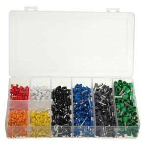 Excellway&reg; CT08 800Pcs Insulated Wire Cord Crimp Connector Terminal Pin with Box